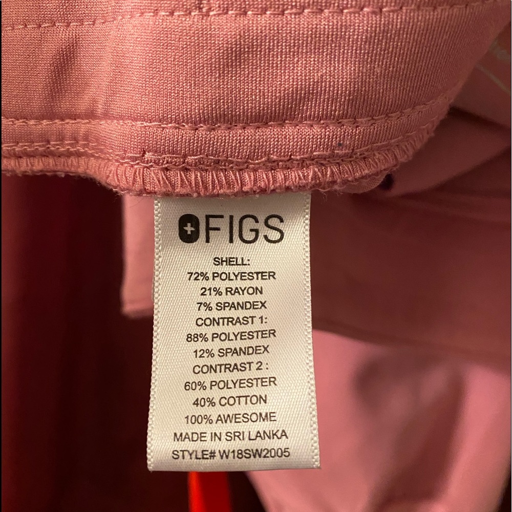 Figs chalk pink Zamora jogger